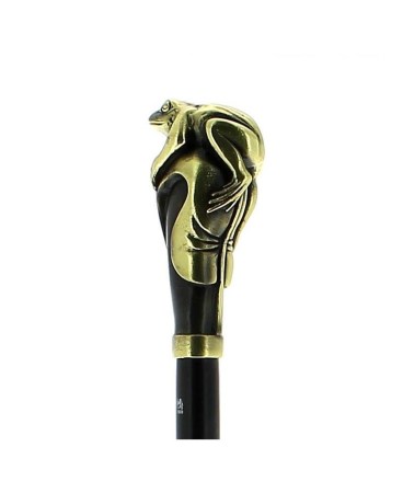 grenouille-en-resine-vieux-bronze-sur-baton-en-hetre-laque-noir (3)